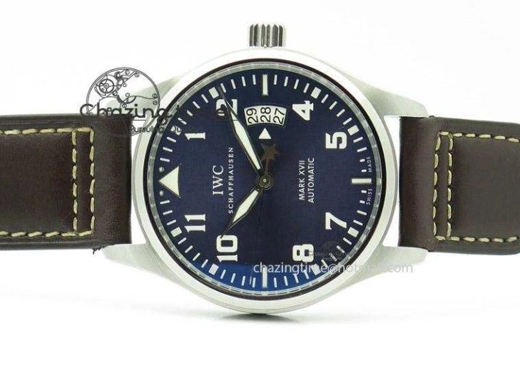 MIROTIME 0405 Mark XVII Le Petit Prince MK Maker 1:1 Best Edition SS Blue Dial A2892 On Brown Leather Strap GoodFit 7379